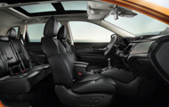 Side view of the interior of the X-Trail Left hand drive